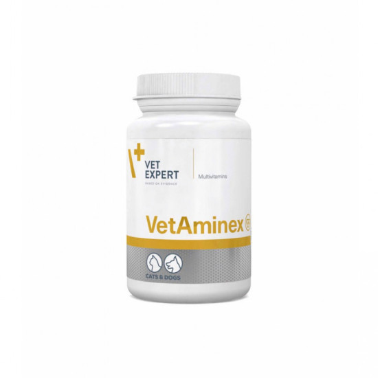 Vetaminex Vet Expert – Supliment Multivitaminic pentru Susținerea Sănătății Generale la Câini și Pisici, 60 Capsule Twist-Off